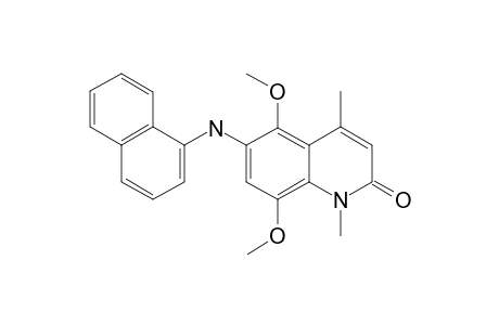 5,8-DIMETHOXY-1,4-DIMETHYL-6-(NAPHTHALEN-1-YL-AMINO)-QUINOLIN-2(1H)-ONE