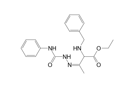 Ethyl 3-[(anilinocarbonyl)hydrazono]-2-(benzylamino)-butanoate