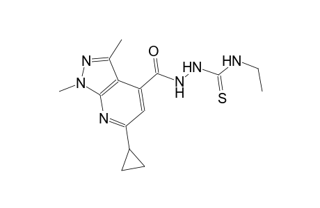 2-[(6-cyclopropyl-1,3-dimethyl-1H-pyrazolo[3,4-b]pyridin-4-yl)carbonyl]-N-ethylhydrazinecarbothioamide
