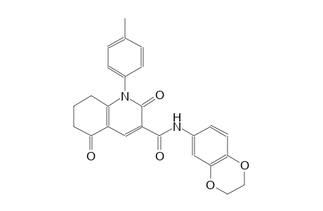 N-(2,3-dihydro-1,4-benzodioxin-6-yl)-1-(4-methylphenyl)-2,5-dioxo-1,2,5,6,7,8-hexahydro-3-quinolinecarboxamide