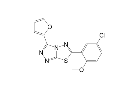 [1,2,4]triazolo[3,4-b][1,3,4]thiadiazole, 6-(5-chloro-2-methoxyphenyl)-3-(2-furanyl)-