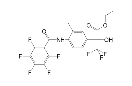 Benzeneacetic acid, .alpha.-hydroxy-3-methyl-4-[(2,3,4,5,6-pentafluorobenzoyl)amino]-.alpha.-(trifluoromethyl)-, ethyl ester