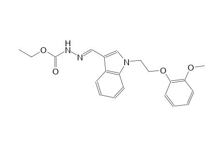 ethyl (2E)-2-({1-[2-(2-methoxyphenoxy)ethyl]-1H-indol-3-yl}methylene)hydrazinecarboxylate