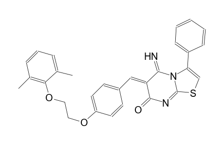 7H-thiazolo[3,2-a]pyrimidin-7-one, 6-[[4-[2-(2,6-dimethylphenoxy)ethoxy]phenyl]methylene]-5,6-dihydro-5-imino-3-phenyl-, (6Z)-