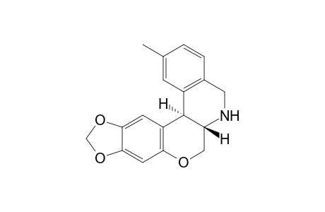 (+-)-Trans-2,3-methylenedioxy-11-methyl-6a,7,8,12btetrahydro-6H-chromeno[3,4-c]-isoquinoline