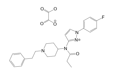 N-[1-(4-FLUOROPHENYL)-PYRAZOL-3-YL]-N-[1-(2-PHENETHYL)-4-PIPERIDYL]-PROPANAMIDE-OXALATE-SALT