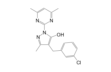 1H-pyrazol-5-ol, 4-[(3-chlorophenyl)methyl]-1-(4,6-dimethyl-2-pyrimidinyl)-3-methyl-
