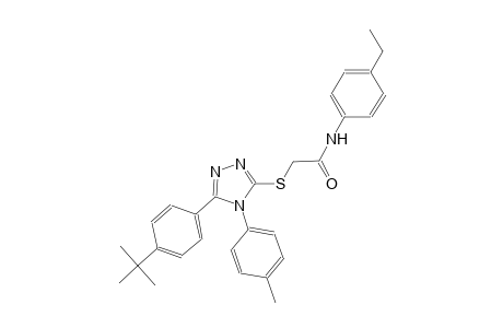 2-{[5-(4-tert-butylphenyl)-4-(4-methylphenyl)-4H-1,2,4-triazol-3-yl]sulfanyl}-N-(4-ethylphenyl)acetamide