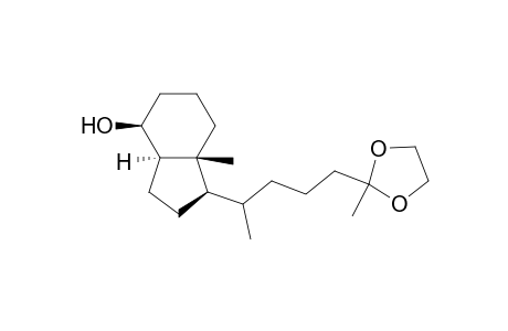 1H-Inden-4-ol, octahydro-7a-methyl-1-[1-methyl-4-(2-methyl-1,3-dioxolan-2-yl)butyl]-, [1R-[1.alpha.(R*),3a.beta.,4.alpha.,7a.alpha.]]-