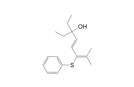 (E)-3-Ethyl-7-methyl-6-(phenylthio)-4,6-octadien-3-ol