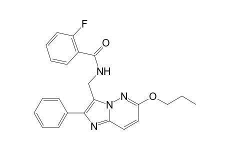 3-(2-Fluorobenzamidomethyl)-2-(phenyl)-6-propoxyimidazo[1,2-b]pyridazine