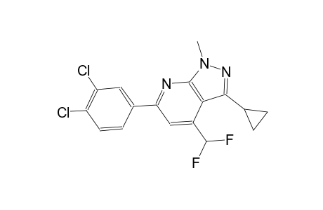 3-cyclopropyl-6-(3,4-dichlorophenyl)-4-(difluoromethyl)-1-methyl-1H-pyrazolo[3,4-b]pyridine