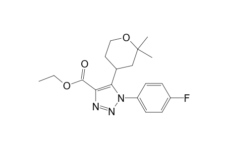 1-(p-fluorophenyl)-4-carbethoxy-5-(2,2-dimethyltetrahydropyran-4-yl)-triazole