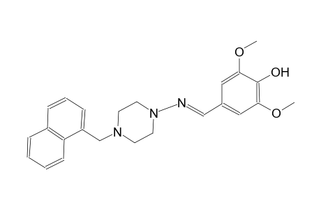 phenol, 2,6-dimethoxy-4-[(E)-[[4-(1-naphthalenylmethyl)-1-piperazinyl]imino]methyl]-
