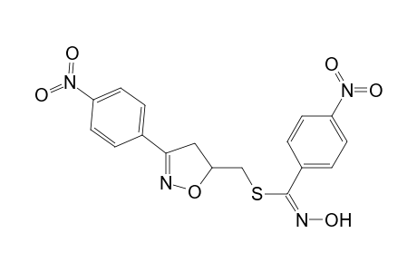 S-[3-(4-nitrophenyl)-4,5-dihydroisoxazol-5-yl]methyl N-hydroxy-4-nitrobenzenecarboximidothioate