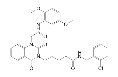 N-(2-chlorobenzyl)-5-(1-[2-(2,5-dimethoxyanilino)-2-oxoethyl]-2,4-dioxo-1,4-dihydro-3(2H)-quinazolinyl)pentanamide