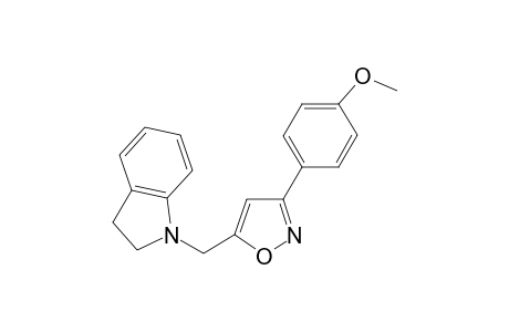 1H-Indole, 2,3-dihydro-1-[[3-(4-methoxyphenyl)-5-isoxazolyl]methyl]-