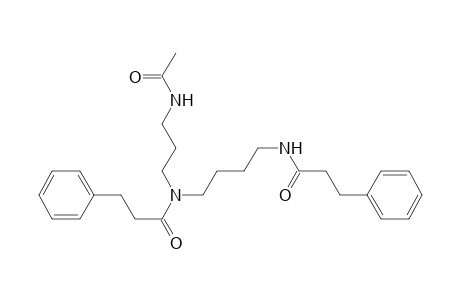 Benzenepropanamide, N-[3-(acetylamino)propyl]-N-[4-[(1-oxo-3-phenylpropyl)amino]butyl]-