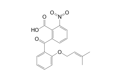 Benzoic acid, 2-[2-[(3-methyl-2-butenyl)oxy]benzoyl]-6-nitro-