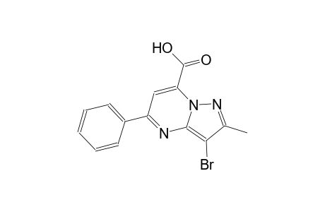 pyrazolo[1,5-a]pyrimidine-7-carboxylic acid, 3-bromo-2-methyl-5-phenyl-