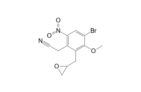 2-(4-bromo-2-glycidyl-3-methoxy-6-nitro-phenyl)acetonitrile