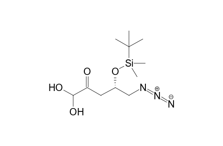 (4S)-5-azido-4-[tert-butyl(dimethyl)silyl]oxy-1,1-bis(oxidanyl)pentan-2-one