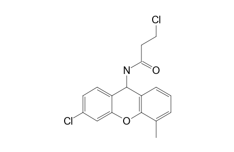 3-chloro-N-(3-chloro-5-methyl-9H-xanthen-9-yl)propionamide