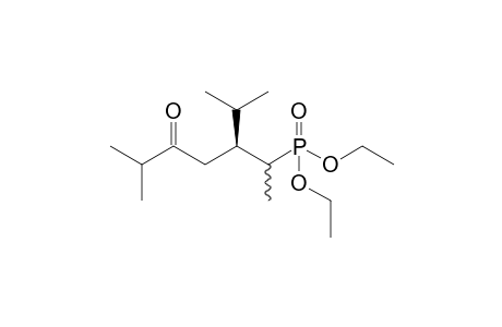 Diethyl (1R/S,2S)-(+)-(2-isopropyl-1,5-dimethyl-4-oxohexyl)phosphonate