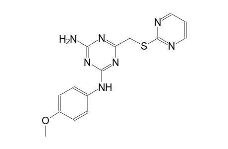N~2~-(4-methoxyphenyl)-6-[(2-pyrimidinylsulfanyl)methyl]-1,3,5-triazine-2,4-diamine