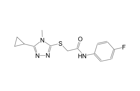 2-[(5-cyclopropyl-4-methyl-4H-1,2,4-triazol-3-yl)sulfanyl]-N-(4-fluorophenyl)acetamide