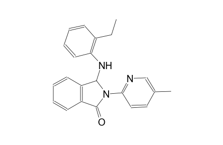 1H-isoindol-1-one, 3-[(2-ethylphenyl)amino]-2,3-dihydro-2-(5-methyl-2-pyridinyl)-