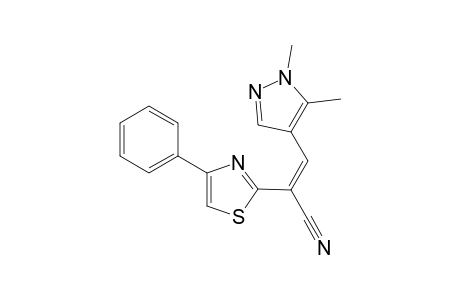 (2Z)-3-(1,5-dimethyl-1H-pyrazol-4-yl)-2-(4-phenyl-1,3-thiazol-2-yl)prop-2-enenitrile