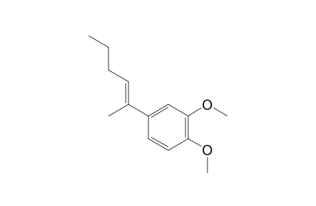 (E)-4-(hex-2-en-2-yl)-1,2-dimethoxybenzene