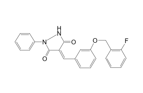 4-[3-(2-fluoro-benzyloxy)-benzylidene]-1-phenyl-pyrazolidine-3,5-dione