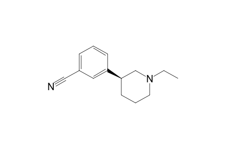 3-[(3S)-1-ethyl-3-piperidinyl]benzonitrile