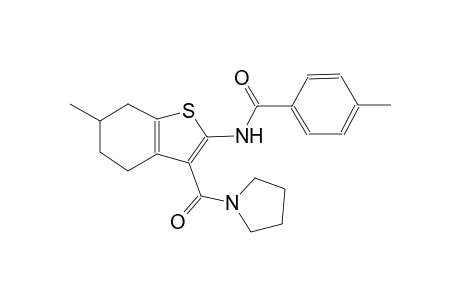 benzamide, 4-methyl-N-[4,5,6,7-tetrahydro-6-methyl-3-(1-pyrrolidinylcarbonyl)benzo[b]thien-2-yl]-