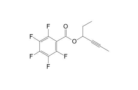 Pentafluorobenzoic acid, hex-4-yn-3-yl ester