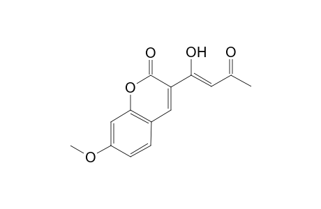 3-(1-Hydroxy-3-oxobutadienyl)-7-methoxy-3,4-dehydrochroman-2-one