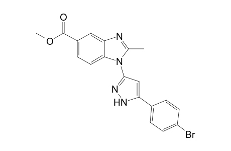 Methyl 1-[5-(4-bromophenyl)-1H-pyrazol-3-yl]-2-methyl-1H-benzimidazole-5-carboxylate