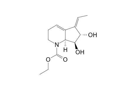 (5Z,6S,7S,7aS)-5-ethylidene-6,7-dihydroxy-3,6,7,7a-tetrahydro-2H-1-pyrindine-1-carboxylic acid ethyl ester