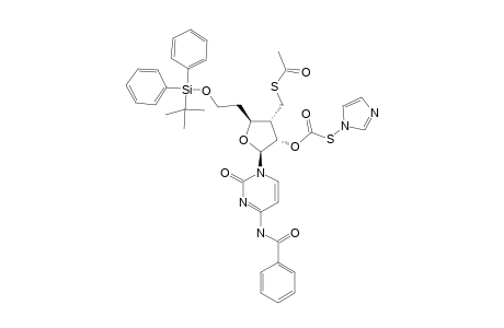 N4-BENZOYL-1-[(2R,3R,4R,5R)-4-ACETYLTHIOMETHYL-5-(2-TERT.-BUTYLDIPHENYLSILYLOXYETHYL)-3-(1-IMIDAZOTHIOCARBONYLOXY)-TETRAHYDROFURAN-2-YL]-CYTOSINE