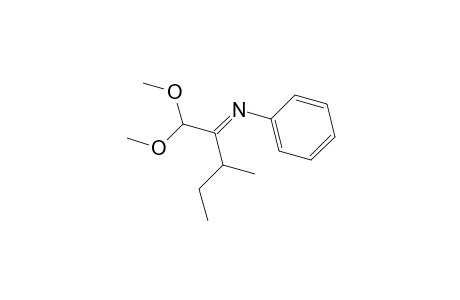 N-[(Z)-1-(Dimethoxymethyl)-2-methylbutylidene]aniline