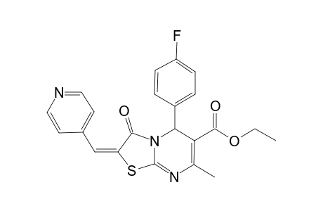 (2E)-5-(4-fluorophenyl)-3-keto-7-methyl-2-(4-pyridylmethylene)-5H-thiazolo[3,2-a]pyrimidine-6-carboxylic acid ethyl ester