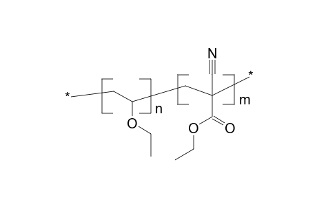 Poly(ethylvinylether-alt-alphacyanoethylacrylate)