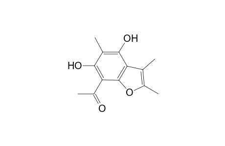 Ethanone, 1-(4,6-dihydroxy-2,3,5-trimethyl-7-benzofuranyl)-