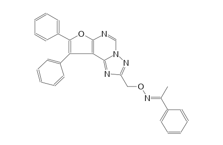 (1E)-1-phenylethanone O-[(8,9-diphenylfuro[3,2-e][1,2,4]triazolo[1,5-c]pyrimidin-2-yl)methyl]oxime