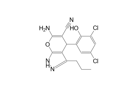 6-amino-4-(3,5-dichloro-2-hydroxyphenyl)-3-propyl-1,4-dihydropyrano[2,3-c]pyrazole-5-carbonitrile