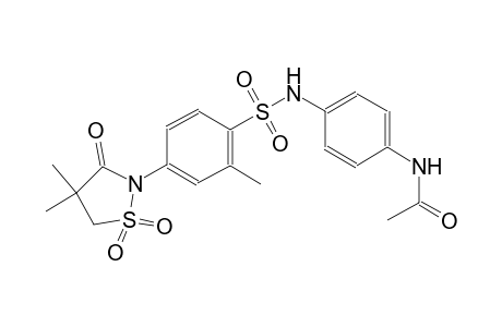 acetamide, N-[4-[[[4-(4,4-dimethyl-1,1-dioxido-3-oxo-2-isothiazolidinyl)-2-methylphenyl]sulfonyl]amino]phenyl]-