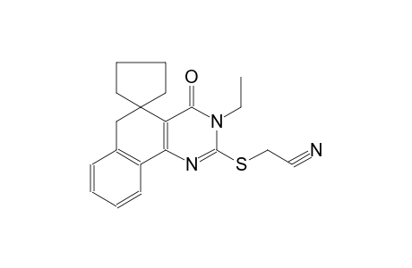 2-((3-ethyl-4-oxo-4,6-dihydro-3H-spiro[benzo[h]quinazoline-5,1'-cyclopentan]-2-yl)thio)acetonitrile