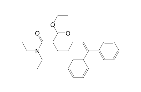 2-(diethylcarbamoyl)-7,7-diphenyl-hept-6-enoic acid ethyl ester